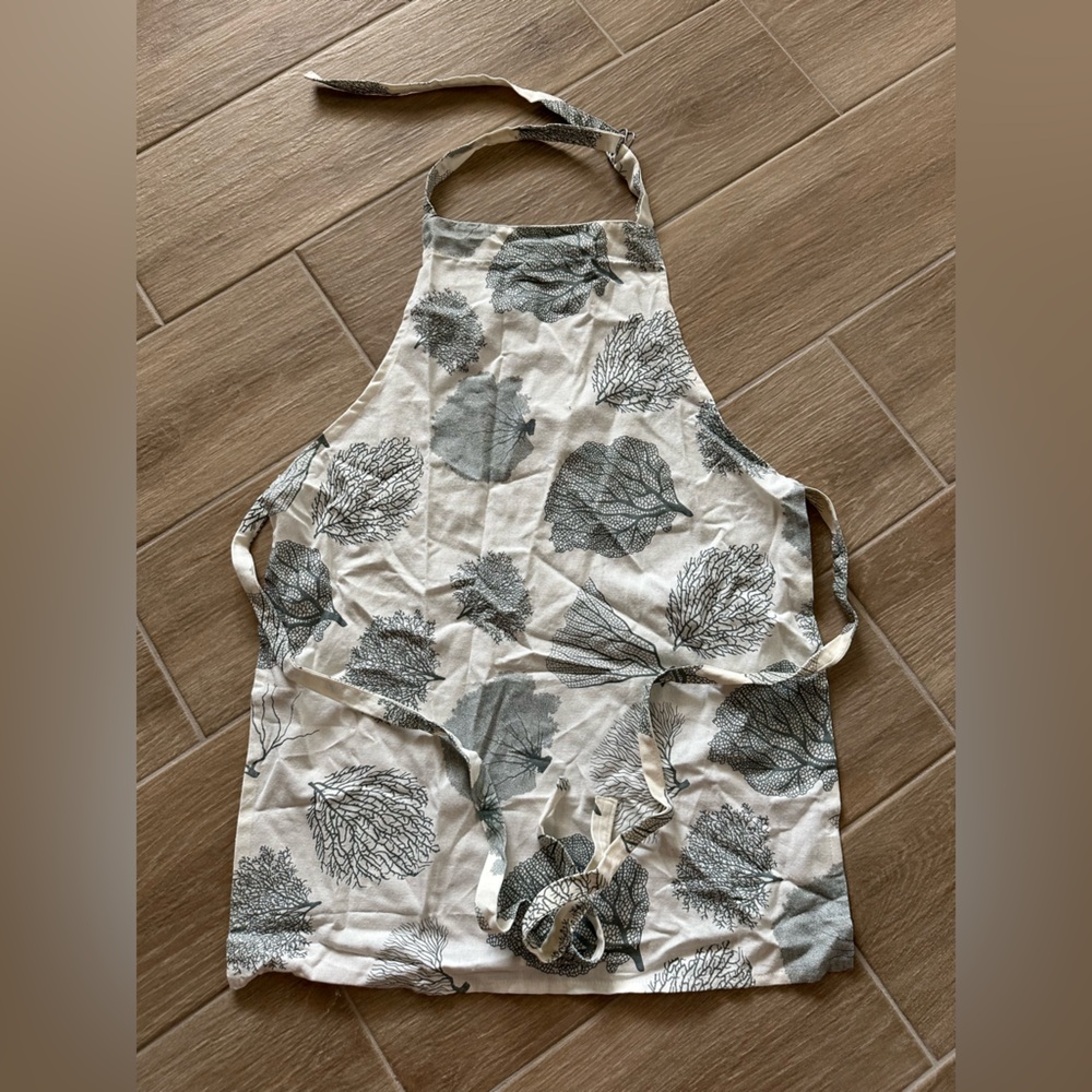 Handmade coral kitchen apron